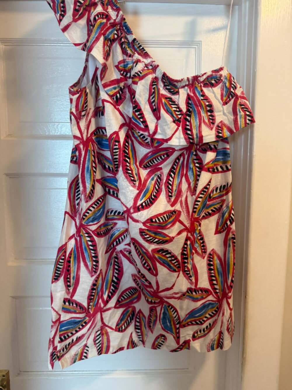 J.Crew Tropical one Shoulder Dress SZ XL